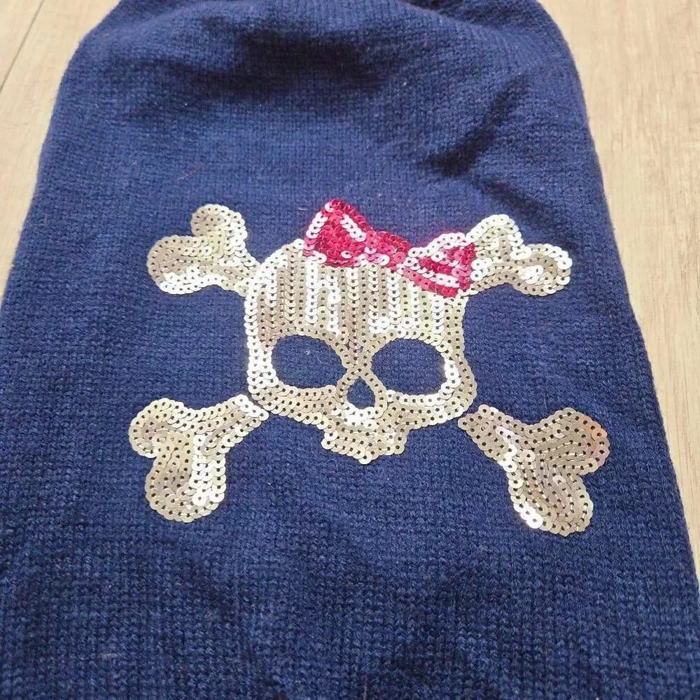 Top Paw skull and crossbones dog sweater L